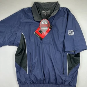 NWTFootJoy Short Sleeve Rain Shirt Men Lg Pullover 1/4 Zip Biltmore Country Club - Picture 1 of 9