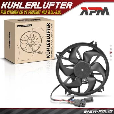 Cooling Fan Engine Cooling Radiator Cooling Fan 415mm For Citroen C5 C6 Peugeot 407 2.0L-3.0L - Image 1 of 4
