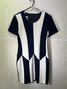 Ladies Joseph Ribkoff Navy Blue/White Bodycon Dress Size 8 - Picture 1 of 10