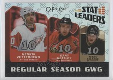 2007-08 O-Pee-Chee Stat Leaders Teemu Selanne Henrik Zetterberg Dany Heatley HOF