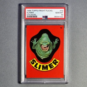 Pegatinas Topps Fright Flicks 1988 #10 Slimer - Ghost Busters PSA 10 gemas como nuevas - Imagen 1 de 2