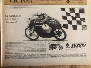 1963 Suzuki Motorcycle Sport 50 & GP Racing Print-Ad/10x13/ Spanish Version - Picture 1 of 1