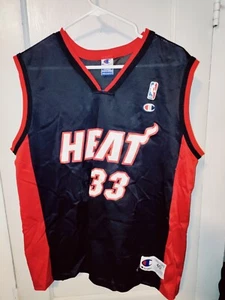Vintage Champion Miami Heat Alonzo Mourning Jersey Size Medium (40) - Picture 1 of 5