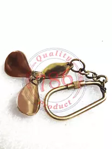 Lot of 10 Brass Maritime FAN Key Chain Nautical Vintage Collectible - Picture 1 of 3