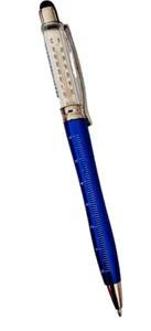 Kugelschreiber mit Thermometer, Maßstab und Stylus/Touchpen, Multifunktionsstift - Bild 1 von 7