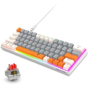Mechanical Gaming Keyboard 60% Mini Wired Keyboard LED Backlit Compact 63 Keys - Picture 1 of 11