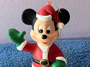 Christmas ornament plastic disney mickey mouse dressed as santa PO7977 - Picture 1 of 3