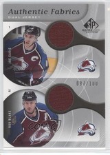 2005-06 SP Game Used Edition Authentic Fabrics Dual /100 Joe Sakic Rob Blake HOF