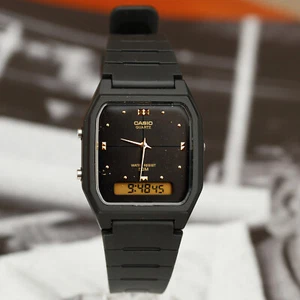 Casio AW48HE-1AV Classic Black Watch Analog Digital 50m Water Resistant New - Picture 1 of 8