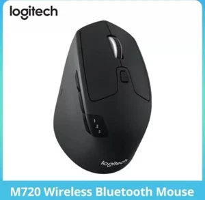 Logitech M720 TRIATHLON Bluetooth Wireless Optical Mouse with Receiver Ergonomic - Picture 1 of 12