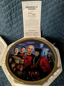 Collezione Targhe Hamilton 1994 Star Trek Incontro a Farpoint Gli Episodi Ottime Condizioni - Foto 1 di 5