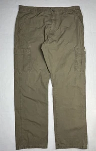 Wrangler Cargo Pants Mens 38 X 32 Beige Casual Outdoor Work Relaxed Fit Cotton - Picture 1 of 12