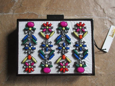 NWT Kate Landry Women's Beaded Bag Clutch w/chain Strap Evening Cocktail Purse - Image 1 of 4