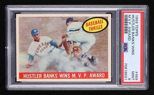Hank Aaron 1959 Topps #469 Hustler Banks vince M.V.P. PSA 9 Low Pop - Foto 1 di 2
