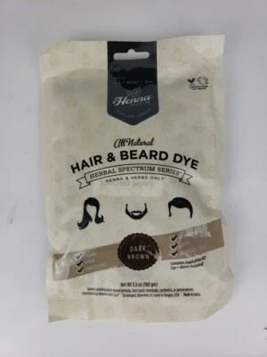  Tinte para cabello y barba de henna 100 % natural color laboratorio puro nuevo paquete único  Foto 1 de 4