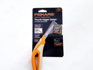 Fiskars Razor Edge Easy Action Total Control Micro Tip Scissors, Thumb Trigger - Picture 1 of 3
