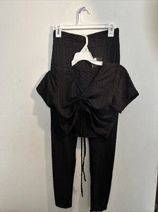 Women’s 2 Piece Outfit 1x NWT Rich & Rogue Black - Picture 1 of 5