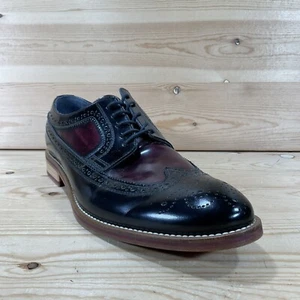 Johnston & Murphy Hannigan Patent Leather Wingtip Oxford Men’s 9.5 M Black Wine - Picture 1 of 11