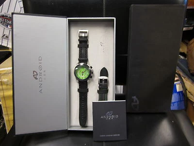 Nuevo ANDROID Ad443 Savant Swiss Swiss Triple Retrograde Chronograph verde lima Foto 1 de 2