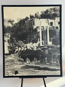 Vintage FORUM w/ NUNS Mounted Roman Architecture Photo Rome Italy Ruins THEILA - Picture 1 of 4