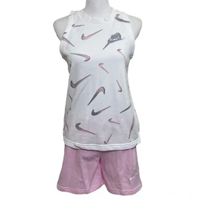 Nike Big Girls Sportswear Terry Tank Top & Club Shorts Set Outfit Sz L XL NEW - Picture 1 of 9