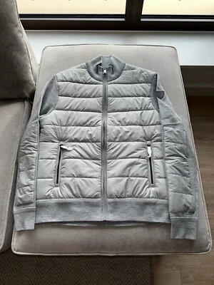 Polo Ralph Lauren grey quilted Hybrid Full-Zip Jumper jacket M Medium - Image 1 of 4
