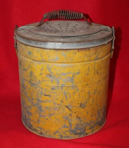 RARO 1920 Antiguo DUNCK Pesca Minnow Ahorrador Cebo Cubo Tanque Milwaukee 2 Galones - Imagen 1 de 9