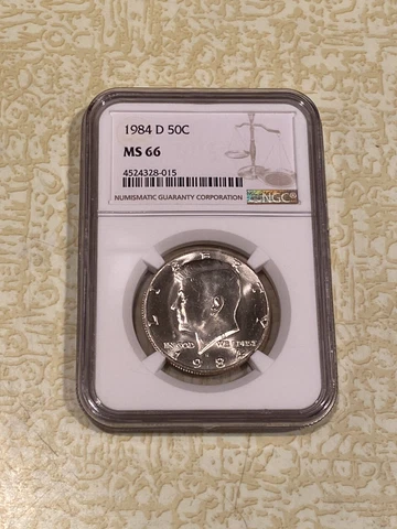 1984-D Kennedy Half NGC MS-66 Cover
