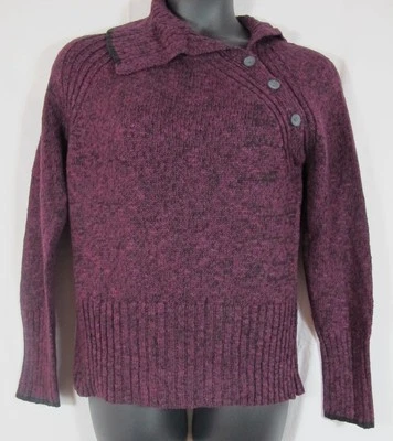 Suéter Pullover Grande Tejido Púrpura Mezcla Algodón Nomadic Traders Foto 1 de 4