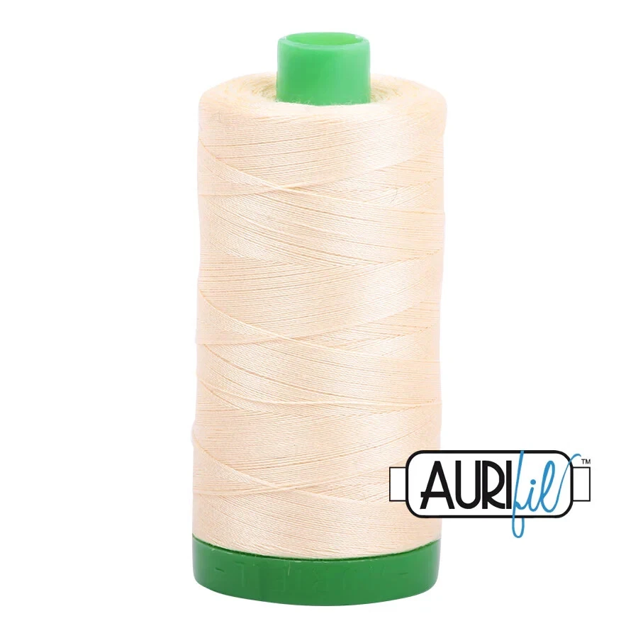 Aurifil 40WT LARGE SPOOLS Solid Mako Cotton Sewing Thread - 1094yd Butter #2123 - Image 1 of 1