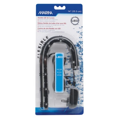 Marina Rideau D'Air LED Bleu Pour Aquarium | Effet De Bulles D'Air Flexible - Photo 1/3