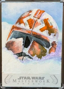 Topps Star Wars Masterwork Sketch Trooper Helmet 332nd Company by Ashley Marsh - Picture 1 of 2