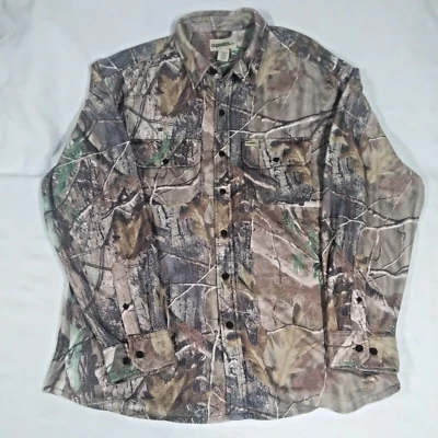 Gander Mountain Shirt Men's L Realtree Camo Flannel Button Up Hunting Shirt - Image 1 of 4