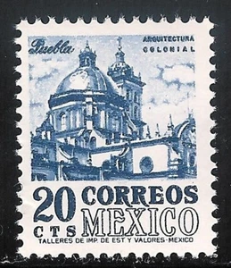 pa189c Mexico Arquite MNH paper 8 Sc#878a Mc#1012Abz Et#aa189c plate 3 blue-blk - Picture 1 of 1