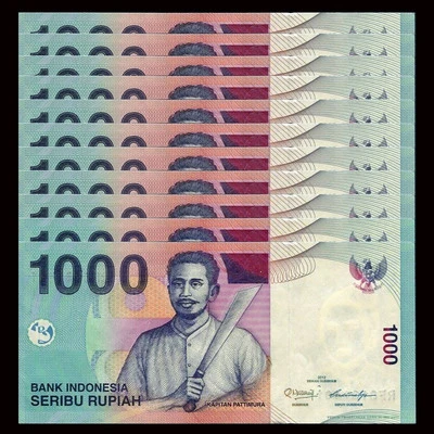 Indonesia 1000 Rupiah, 2005-2015, Pick#141, Lot of 10 pcs, UNC - Image 1 of 3