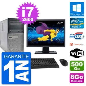 PC tour DELL 990 Bildschirm 22 " Intel i7-2600 RAM 8Go Disc 500Go Windows 10 - Bild 1 von 7