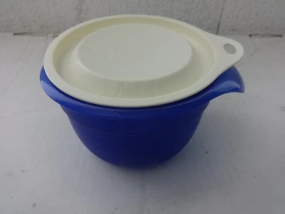 Behälter  mit Deckel und Griff  - blau - weiß - Tupperware B`1 - Bild 1 von 4
