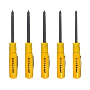 Cacciavite giallo Lutz 2 in 1 tasca (confezione da 5) - Foto 1 di 1