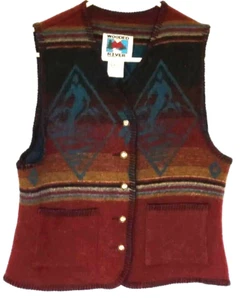 Wooded River Clothing Co Damen Weste Größe Small Wollmischung Southwest Skifahrer Multi - Bild 1 von 13