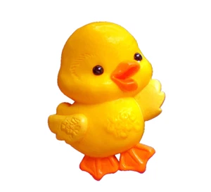 Hallmark PIN Easter Vintage DUCK Yellow CHICK Orange Feet 1983 Brooch HTF - Picture 1 of 2