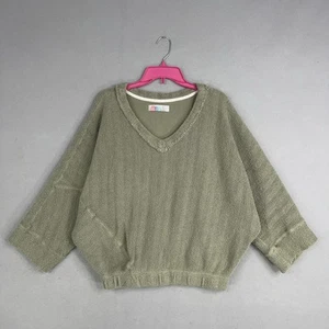 Free People Pullover Damen Large Grün FP Beach Oversized Pulli Sweatshirt - Bild 1 von 15