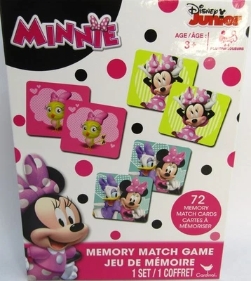 DISNEY JUNIOR MINNIE MOUSE Memory Match Game 72 Cards Kids Educational - Image 1 of 4