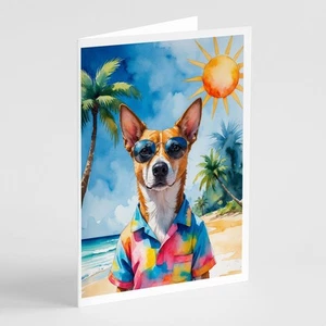 Basenji Summer Beach Time Greeting Cards Envelopes Pack of 8 DAC8255GCA7P - Picture 1 of 3