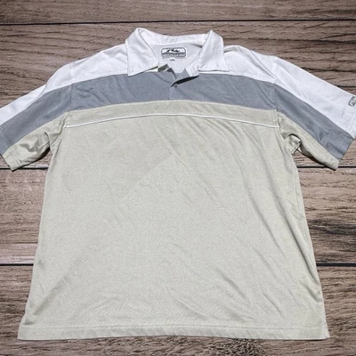 Camisa Polo Rusty Para Hombres Grande Gris Tostado Rayas Surf Patín De Colección Años 80 90 Hecha en EE. UU. Foto 1 de 4