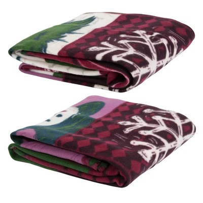 FLASH SALE Cobertor de Lã de Natal Conjunto de 2 Peças em Vermelho e Verde, 50 X 60 Polegadas - Imagem 1 de 4