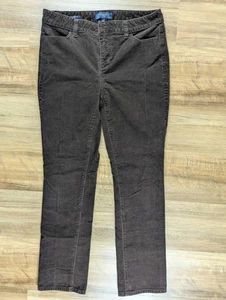 Talbots Women's Petite Heritage Corduroy Straight Leg Slim Fit Pants Brown Sz 8P - Picture 1 of 5