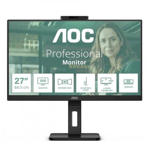6030532 AOC MONITOR 27 LED IPS QHD 16:9 4MS 350 CDM, WEBCAM, PIVOT, DP/2HDMI, MU - Foto 1 di 4