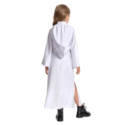 Princesa Leia Vestido Blanco Niñas Adultos Niños Disfraz Halloween Traje Falda Uniforme Foto 1 de 4