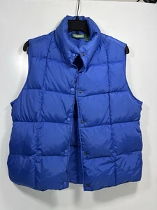 LL Bean Goose Down Puffer Best Mujer’s Medio Azul EE. UU. Bolsillos a Presión Cálido Acogedor - Imagen 1 de 10