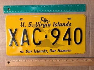 License Plate, U.S. Virgin Islands 1999 Native Blowing Shell, Passenger, XAC 940 - Picture 1 of 3